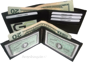 Men's wallet. 2-in-1 Genuine Leather man's wallet 3 ID case 3 billfold ID wallet