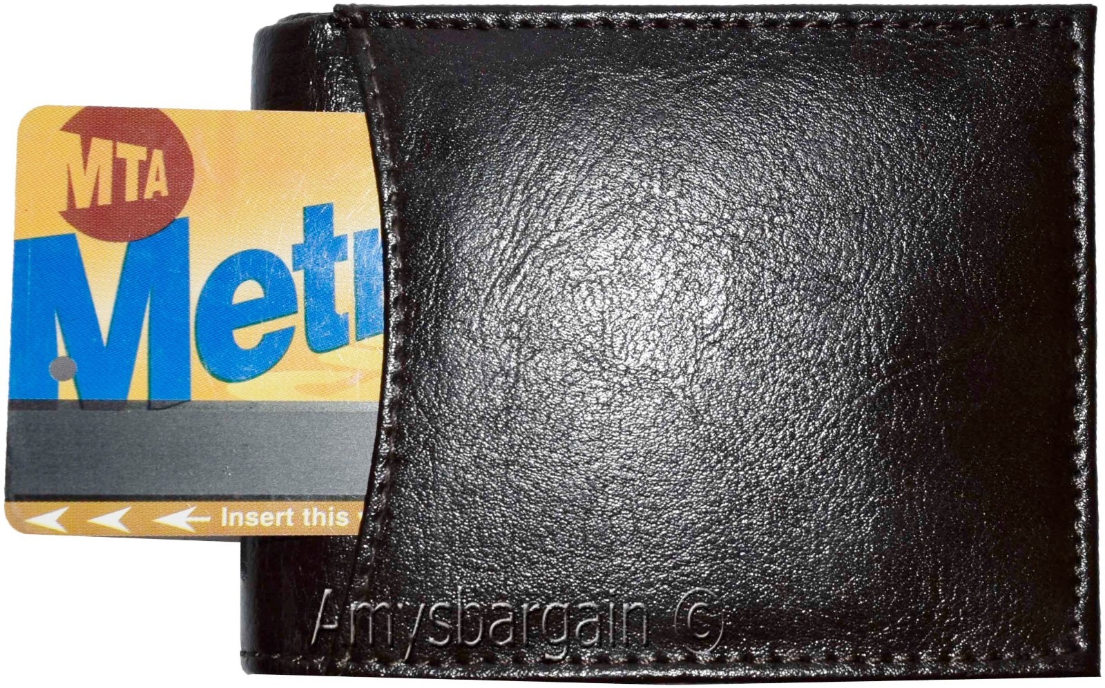 Men's wallet Billfold Leather Wallet 9 cards Brown Buff leather wallet in box - Image 11
