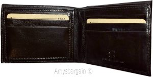 Men's wallet Billfold Leather Wallet 9 cards Brown Buff leather wallet in box - Image 10