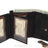 Men’s wallet. Leather Bifold wallet 2 Flip side pieces 8 card 3 ID Zip coin case