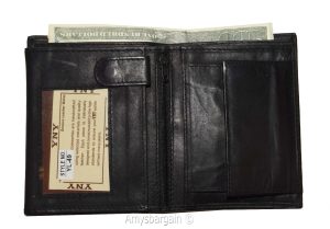 Men’s wallet. Leather Bifold wallet 2 Flip side pieces 8 card 3 ID Zip coin case - Image 12