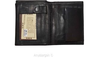 Men’s wallet. Leather Bifold wallet 2 Flip side pieces 8 card 3 ID Zip coin case - Image 5