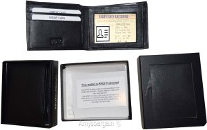 Men's wallet, RFID wallet, Genuine Leather Bifold 3 billfold ID. BR New in Box - Image 10