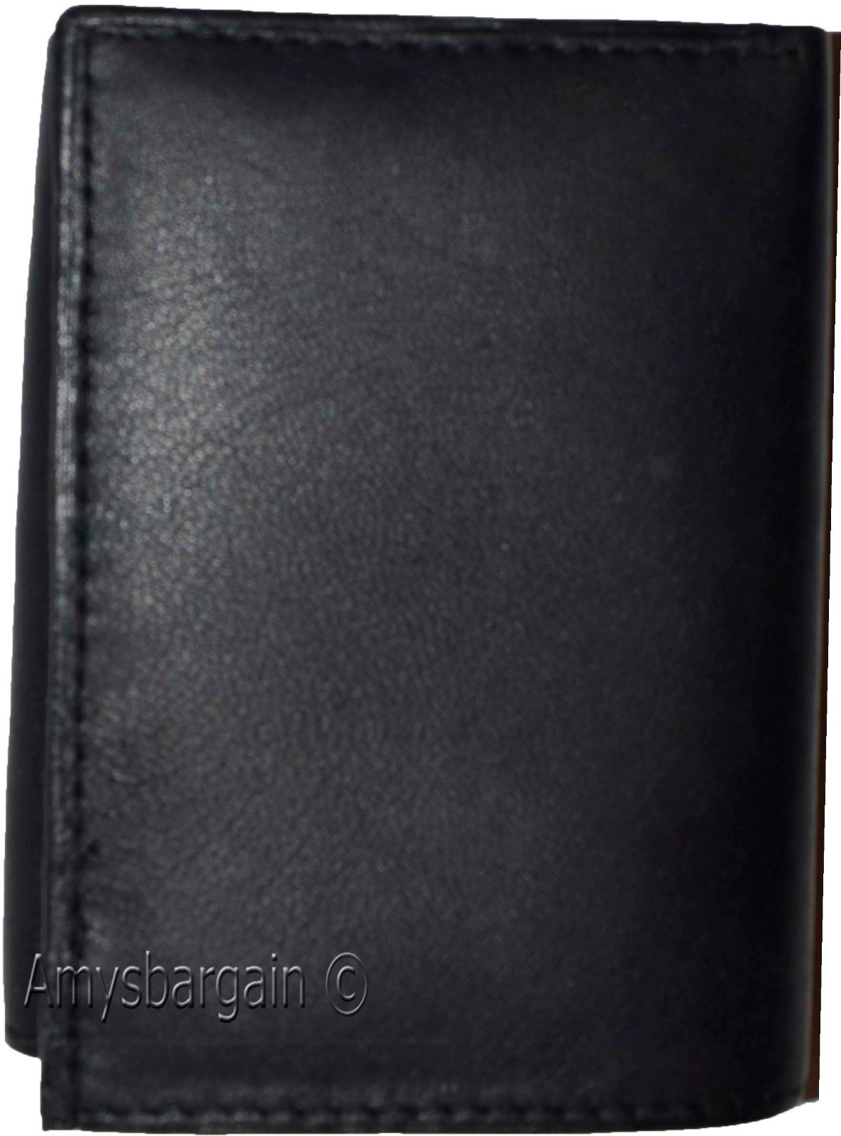 Men's wallet Trifold Leather wallet 2 Bill slots Black 9 Card br new wallet - Image 12