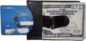 Money Clip, Leather Credit card ID money clip, wallet with magnetic money clip 1 - Image 7