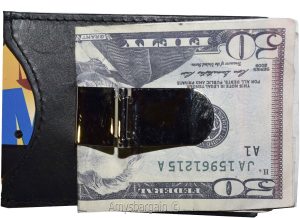Money Clip, Leather Credit card ID money clip, wallet with magnetic money clip 1 - Image 8