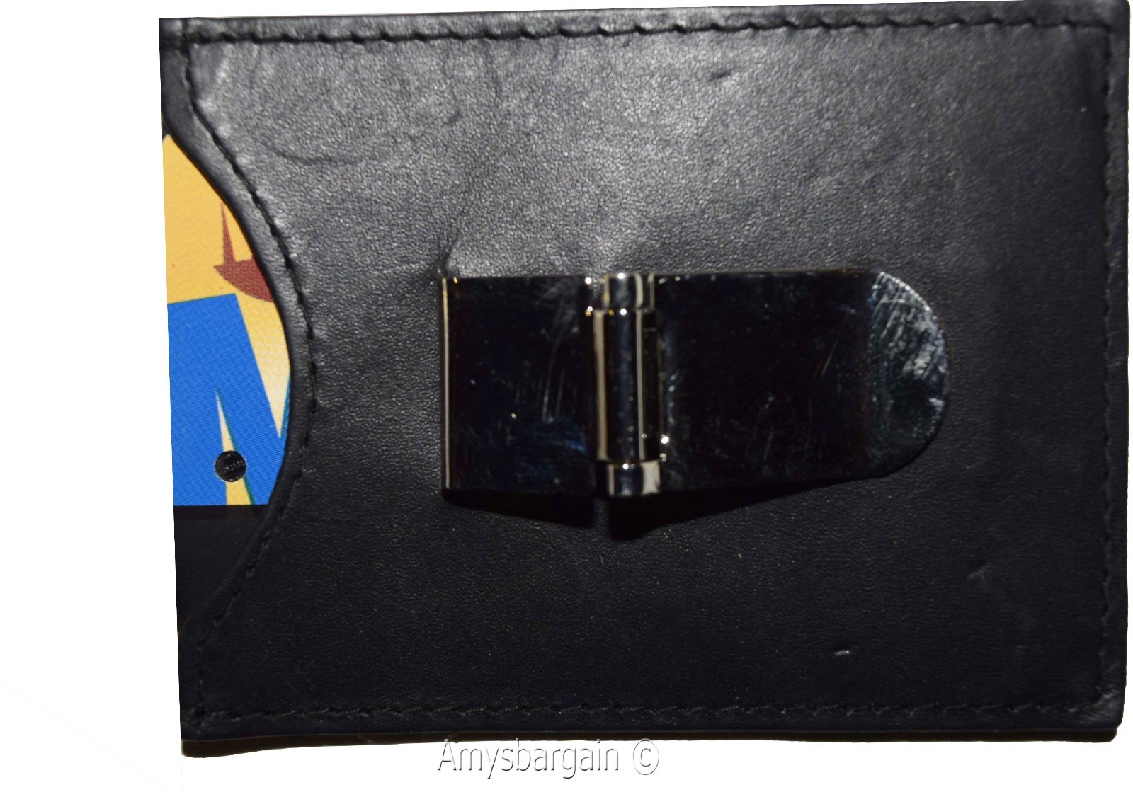 Money Clip, Leather Credit card ID money clip, wallet with magnetic money clip 1 - Image 9