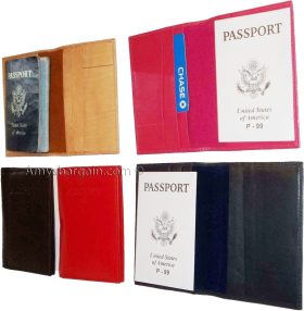 New International Leather passport cover wallet ID credit card ATM card  case
