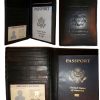New Lambskin USA Leather passport Holder wallet credit card case ID holder BNWT