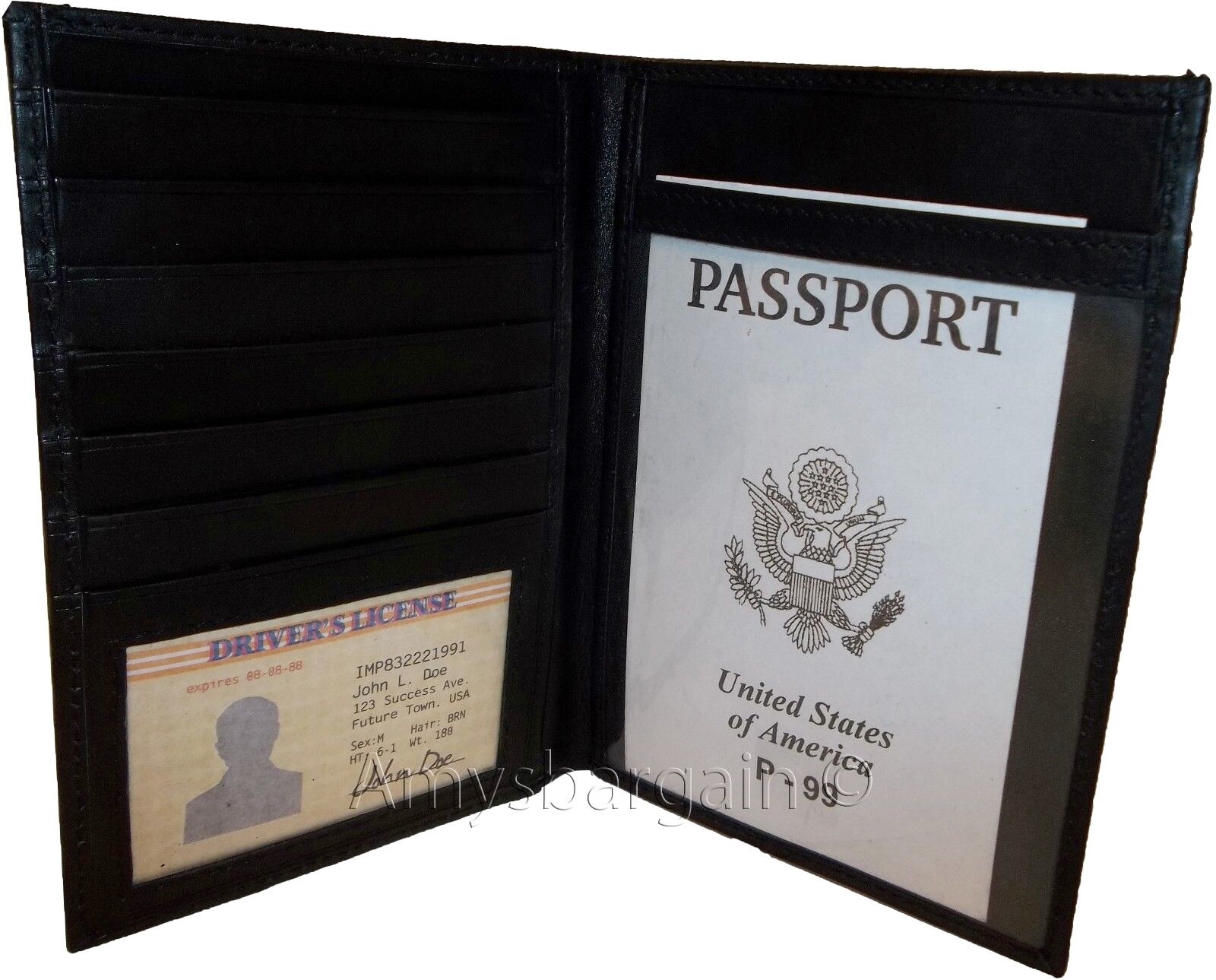New Lambskin USA Leather passport Holder wallet credit card case ID holder BNWT - Image 5