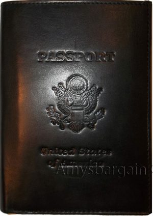New Lambskin USA Leather passport Holder wallet credit card case ID holder BNWT - Image 9