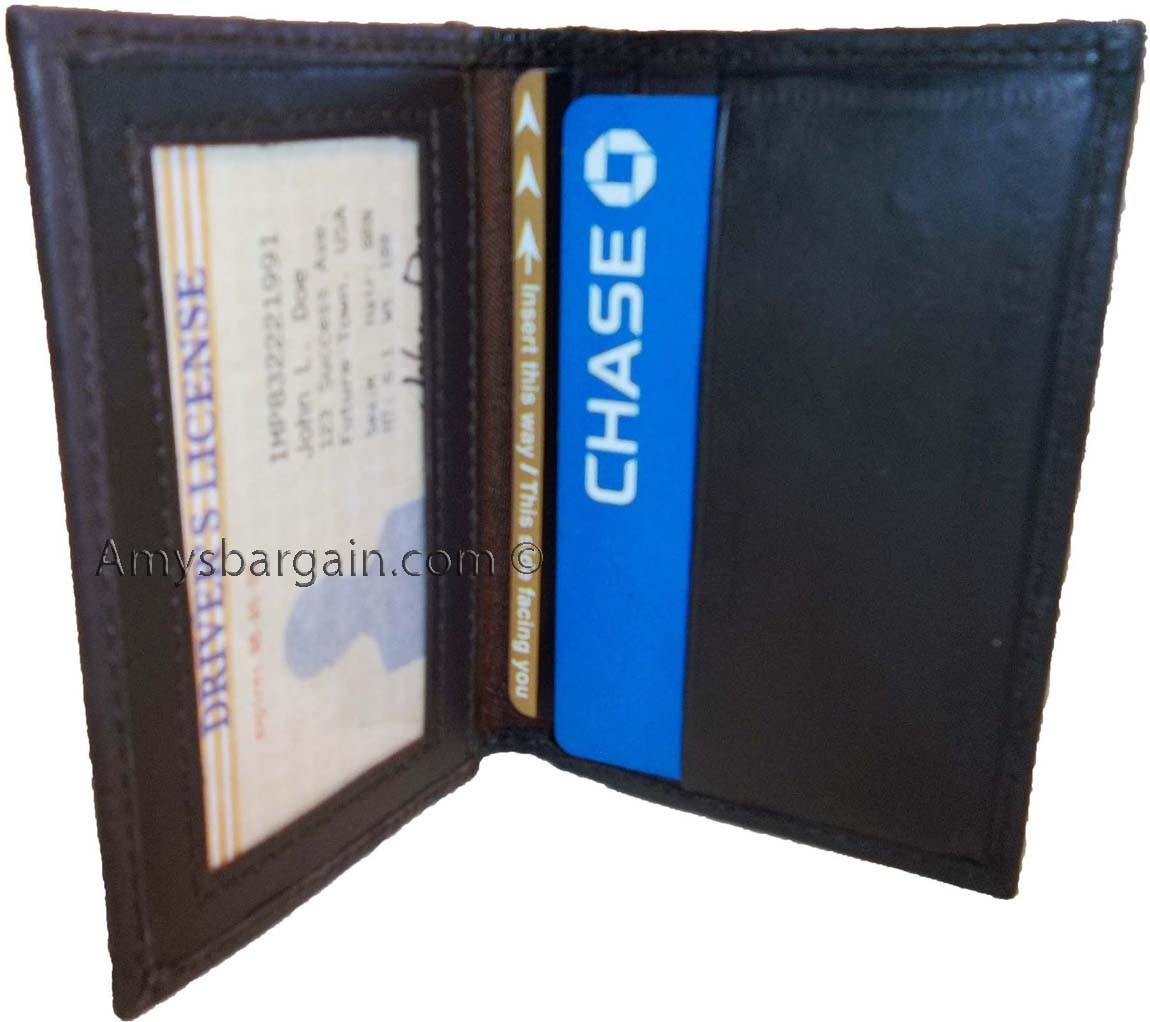 New Leather Business and Credit card case Card holder with 3 card slots/3 IDs BN - Image 3