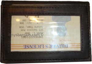 New Leather Business and Credit card case Card holder with 3 card slots/3 IDs BN - Image 7