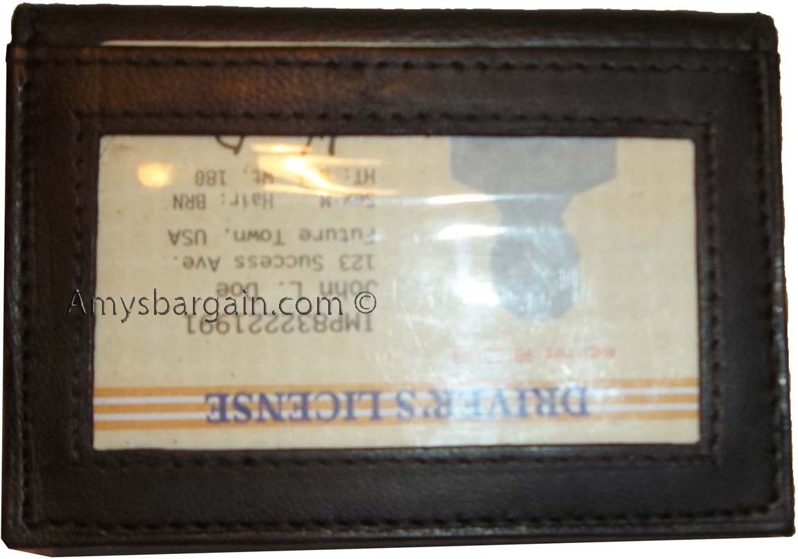 New Leather Business and Credit card case Card holder with 3 card slots/3 IDs BN - Image 7