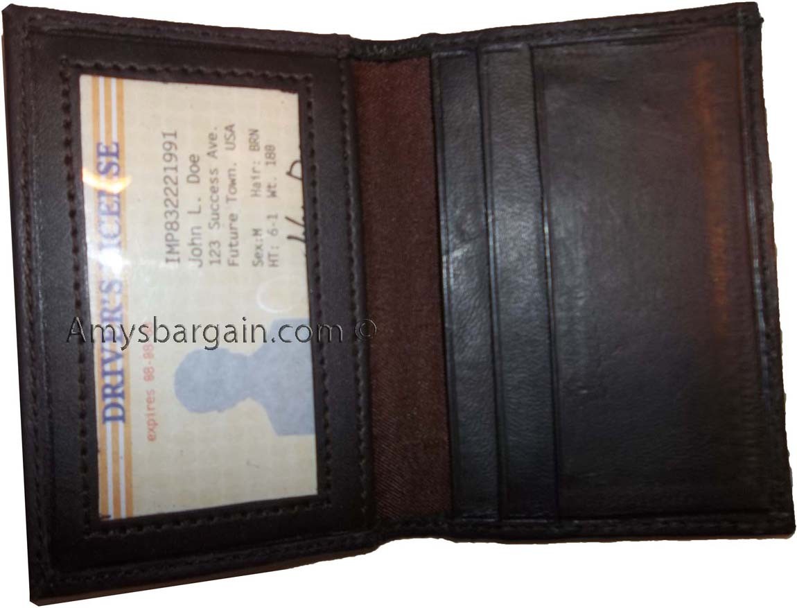 New Leather Business and Credit card case Card holder with 3 card slots/3 IDs BN - Image 9