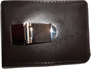 New Leather Money Clip 3 card 1 ID holder credit card holder silver metal clip - Image 7