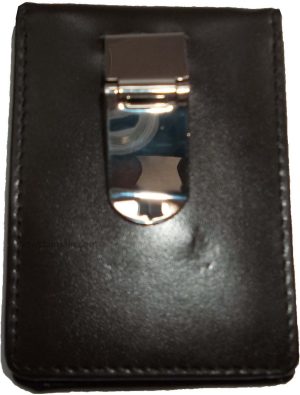 New Leather Money Clip 3 card 1 ID holder credit card holder silver metal clip - Image 8