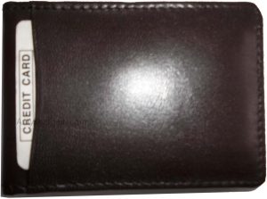 New Leather Money Clip 3 card 1 ID holder credit card holder silver metal clip - Image 9