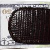 New Lizard printed leather money clip, Unbranded money clip Currency holder new