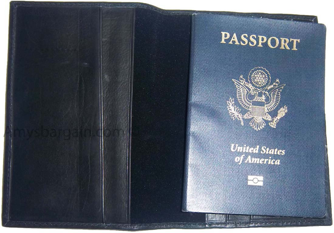 New USA Leather Passport cover Credit ATM Card holder passport / card case bnwt - Image 3