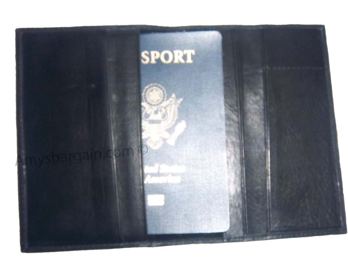 New USA Leather Passport cover Credit ATM Card holder passport / card case bnwt - Image 10