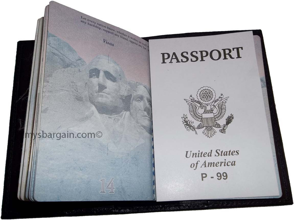 New USA Leather passport case wallet credit ATM card case ID holder Brand New - Image 5