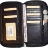 New Zip Around checkbook wallet Black 14 credit card zip change purse ID new