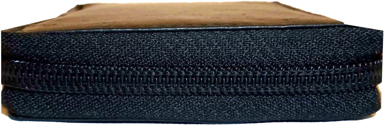 New Zip around man's Leather wallet change purse mini photo holder ID window bn - Image 12