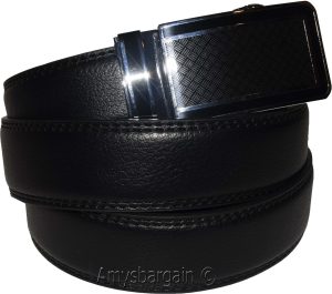 New buckle men's belt leather automatic dress Jeans comfort Slide lock BN 50" - Image 10