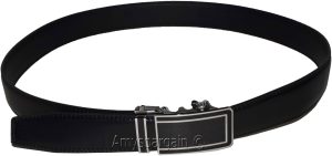 New buckle men's belt leather automatic dress Jeans comfort Slide lock BN 50" - Image 3