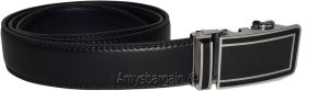 New buckle men's belt leather automatic dress Jeans comfort Slide lock BN 50" - Image 4