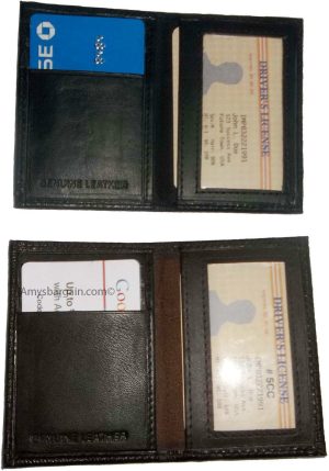 Slim leather Business Credit Card ID card picture Holder business card ID case - Image 4