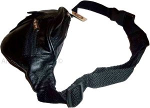 Small leather waist pouch waist bag leather bag fanny pack up to 38 adjustable - Image 3