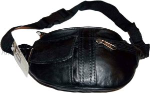 Small leather waist pouch waist bag leather bag fanny pack up to 38 adjustable - Image 4