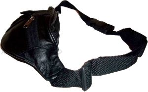 Small leather waist pouch waist bag leather bag fanny pack up to 38 adjustable - Image 5