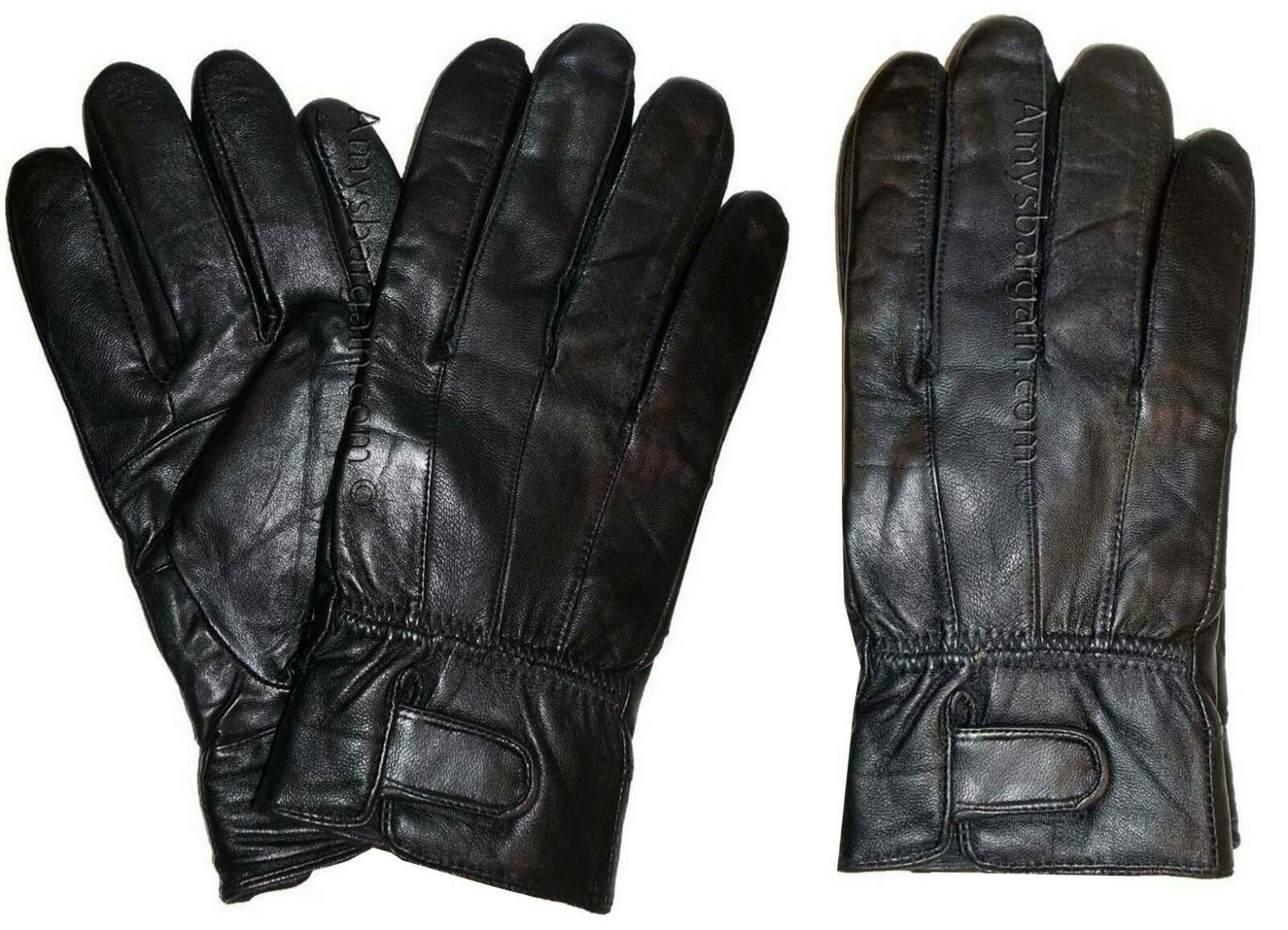 Men's gloves leather gloves real leather men's winter gloves lined warm gloves - Image 12
