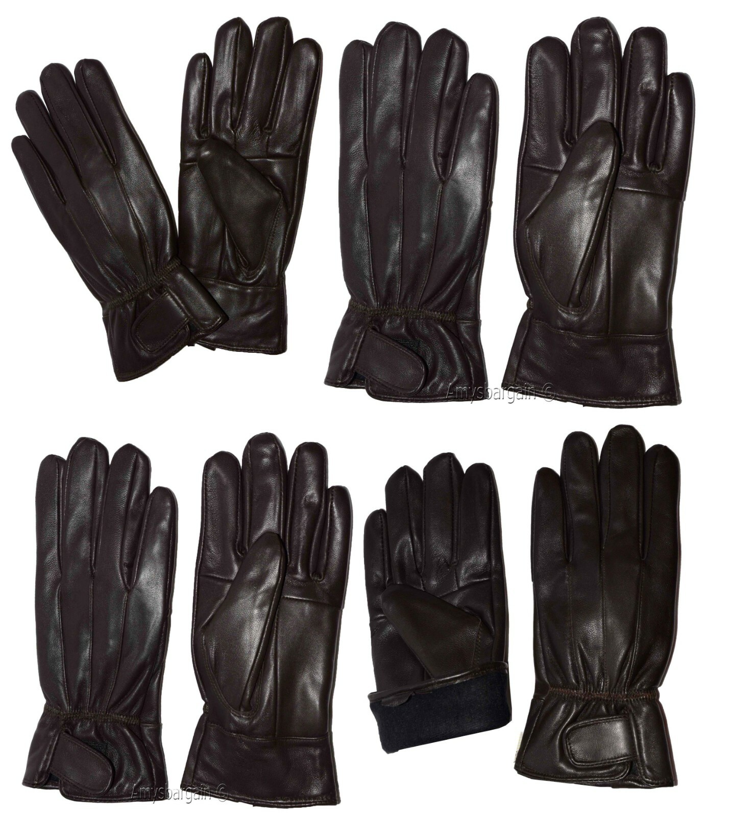 Men's gloves leather gloves real leather men's winter gloves lined warm gloves - Image 13