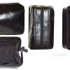 Women/Man's Large Leather Grooming bag Cosmetic Make up case toiletry case New 1
