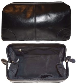 Women/Man's Large Leather Grooming bag Cosmetic Make up case toiletry case New 1 - Image 9