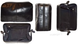 Women/Man's Large Leather Grooming bag Cosmetic Make up case toiletry case New 1 - Image 3