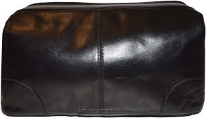 Women/Man's Large Leather Grooming bag Cosmetic Make up case toiletry case New 1 - Image 6