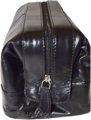 Women/Man's Large Leather Grooming bag Cosmetic Make up case toiletry case New 1 - Image 7
