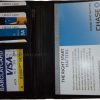 Women/Man's Leather Checkbook cover 4 bill pockets coin purse 7 card + ID BN new