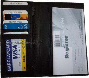 Women/Man's Leather Checkbook cover 4 bill pockets coin purse 7 card + ID BN new - Image 6