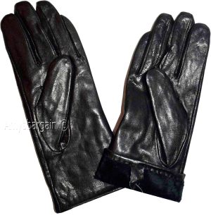 Women's Gloves Size (M) Leather Dress Gloves Warm Black Winter Leather Gloves - Image 3