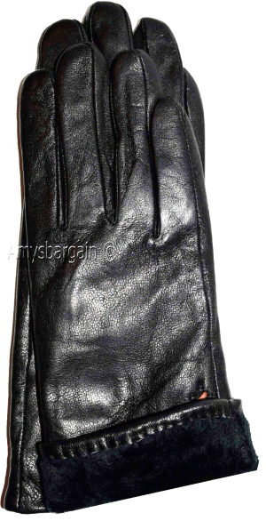 Women's Gloves Size (M) Leather Dress Gloves Warm Black Winter Leather Gloves - Image 9