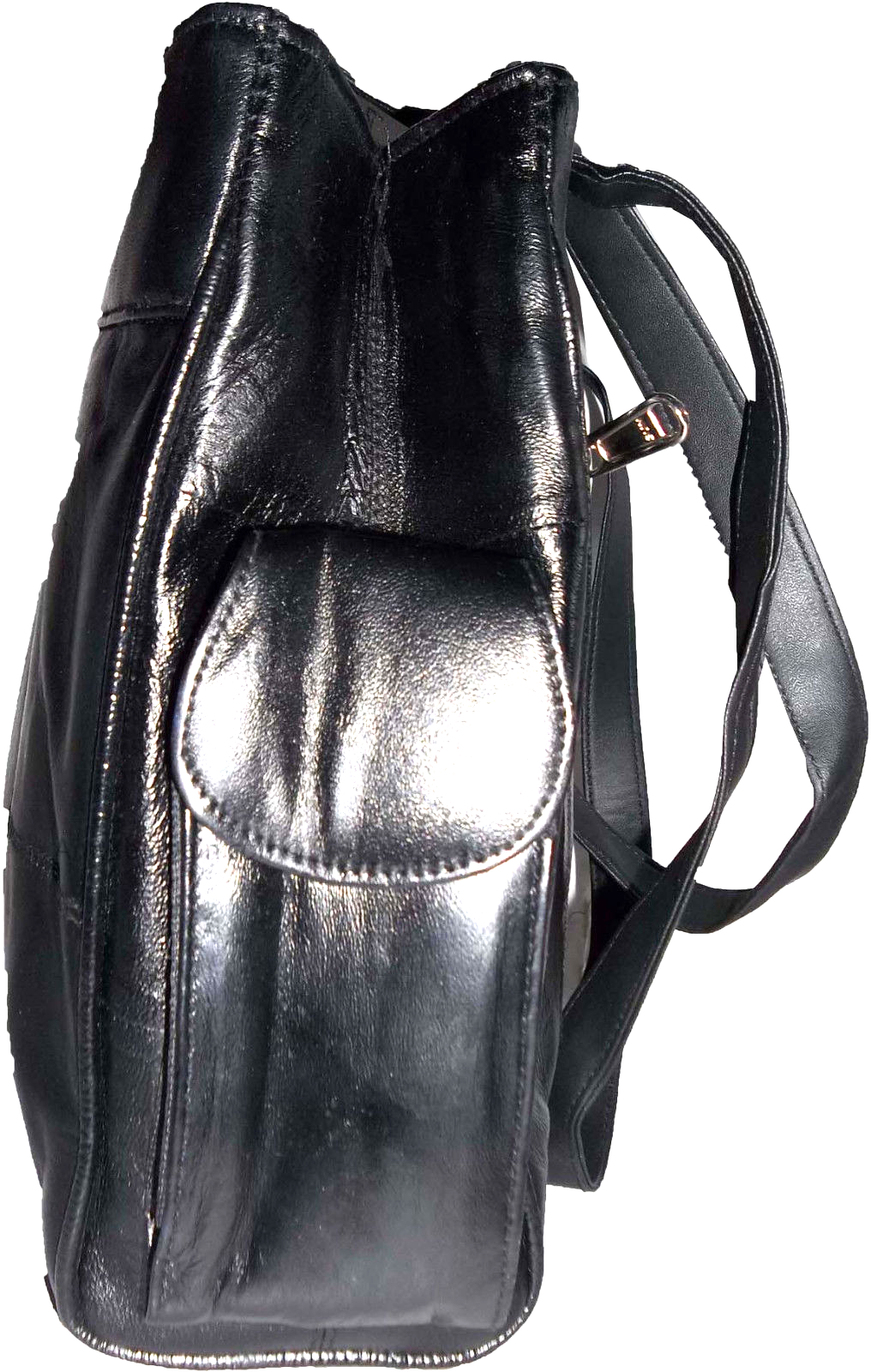 Women's leather tote bag purse new carry on bag black leather shopping tote bag - Image 6