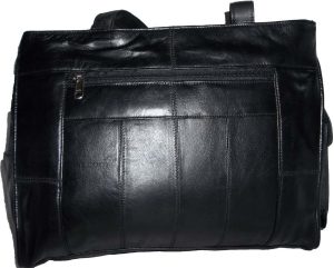 Women's leather tote bag purse new carry on bag black leather shopping tote bag - Image 8