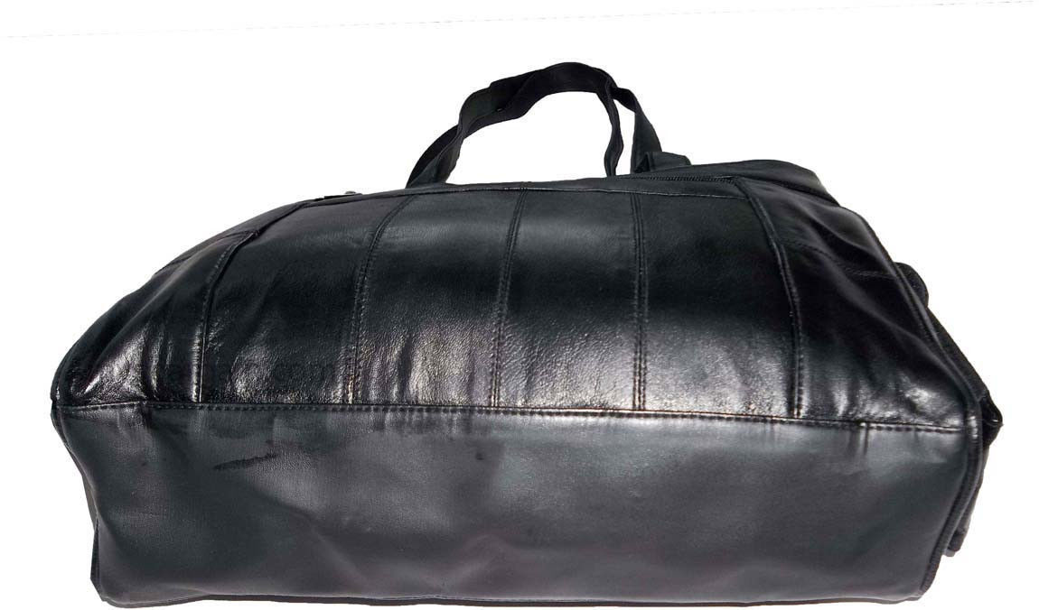 Women's leather tote bag purse new carry on bag black leather shopping tote bag - Image 10