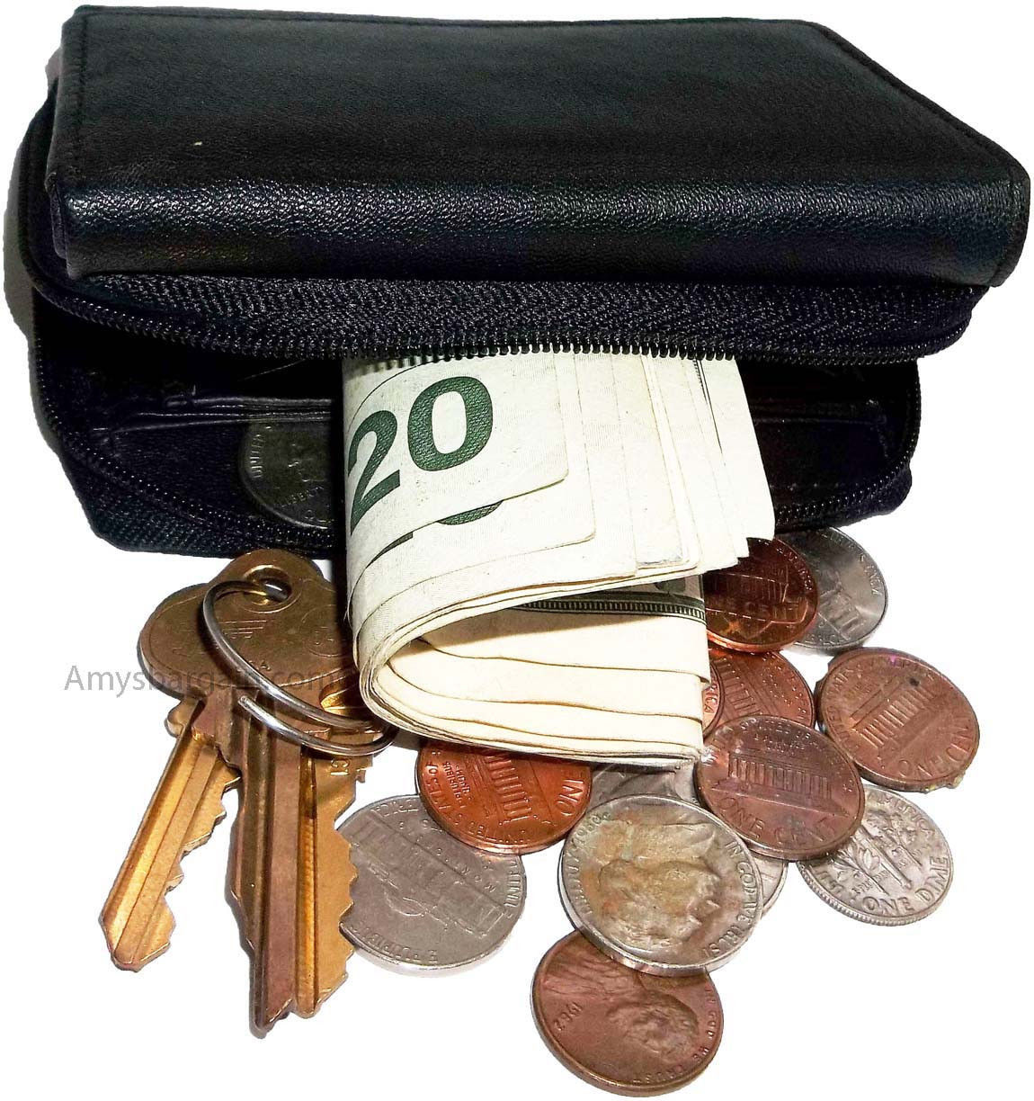 Women's wallet leather brown small billfold 6 card 2 IDs windows change purse #1 - Image 4
